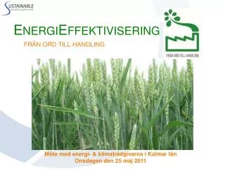 e nergi e ffektivisering