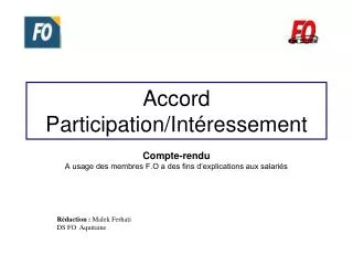 accord participation int ressement