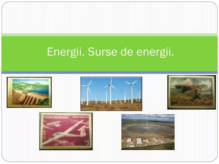 energii surse de energii