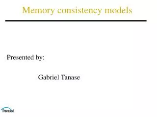 Memory consistency models