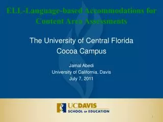 ELL-Language-based Accommodations for Content Area Assessments