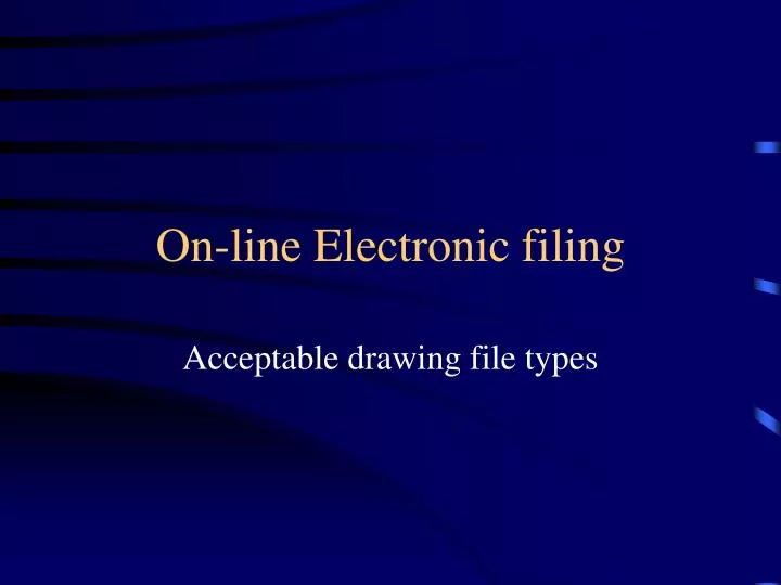 on line electronic filing