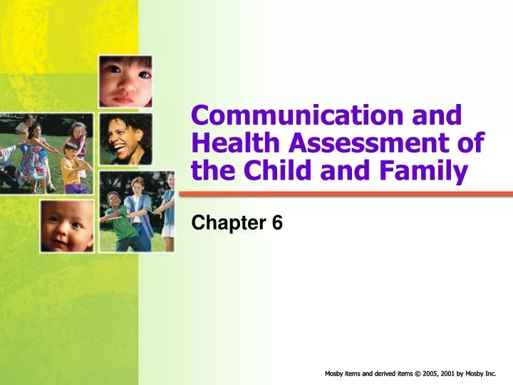 communication and health assessment of the child and family