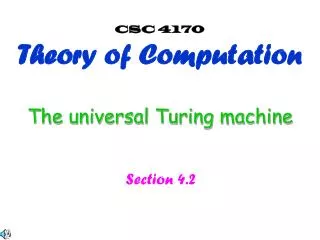 The universal Turing machine