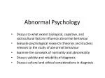 Abnormal Psychology - slide 1