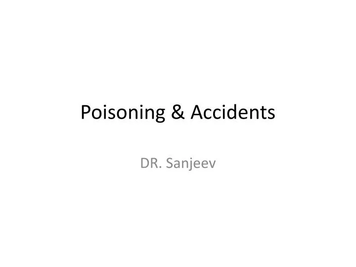 poisoning accidents