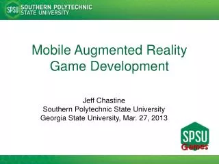 Mobile Augmented Reality Game Development