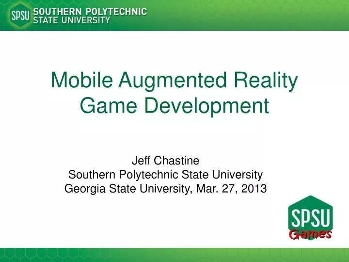 mobile augmented reality game development