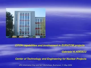 CITON capabilities and involvement in EURATOM projects