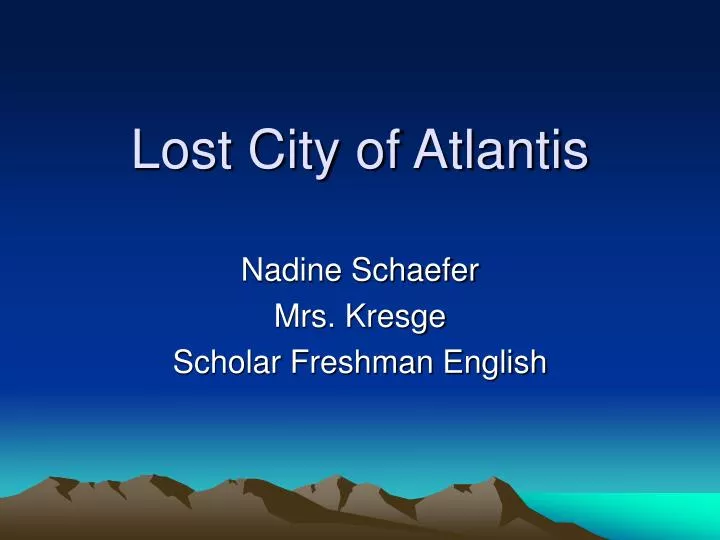 lost city of atlantis