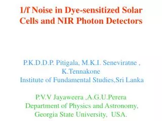 Dye-sensitized photon detector