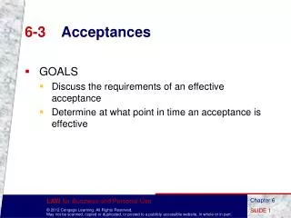 6-3	 Acceptances