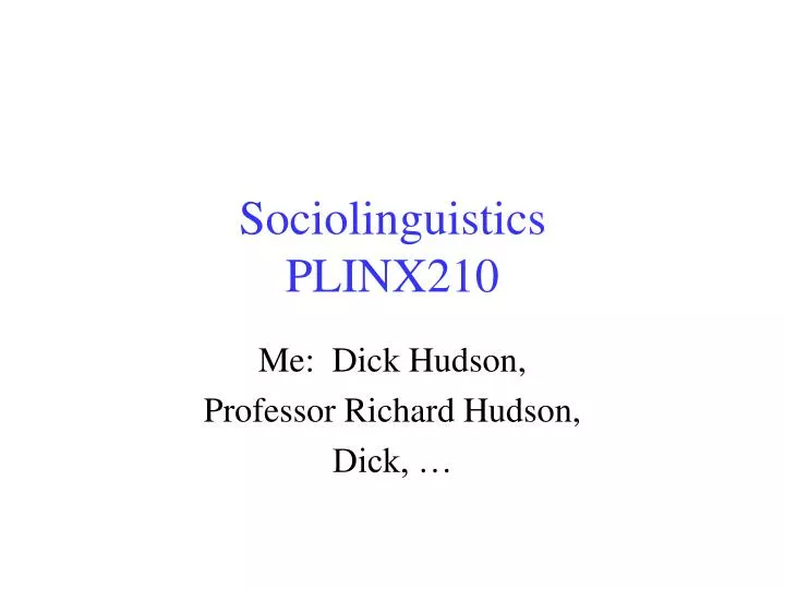 sociolinguistics plinx210