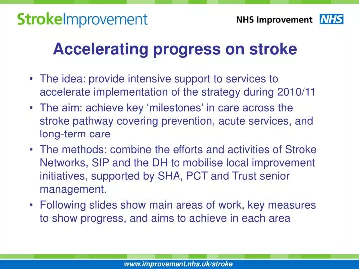 accelerating progress on stroke