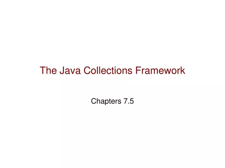 the java collections framework