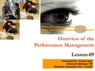 Overview of the Performance Management Lesson-09