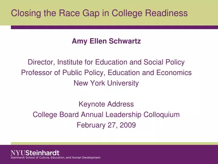 closing the race gap in college readiness