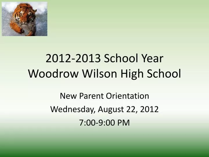 2012 2013 school year woodrow wilson high school