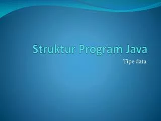 struktur program java
