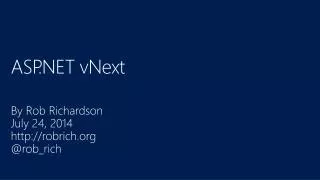 ASP.NET vNext