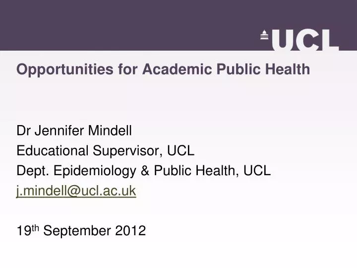 opportunities for academic public health