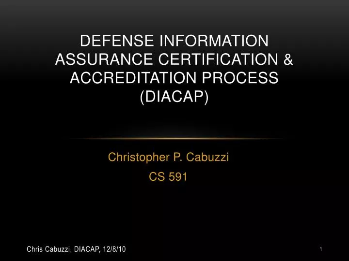 defense information assurance certification accreditation process diacap