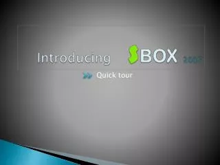 Introducing S BOX 2007