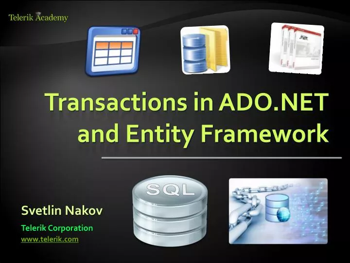transactions in ado net and entity framework