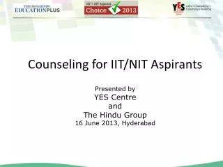 Counseling for IIT/NIT Aspirants
