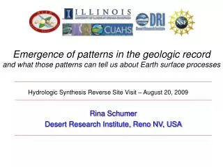 Emergence of patterns in the geologic record
