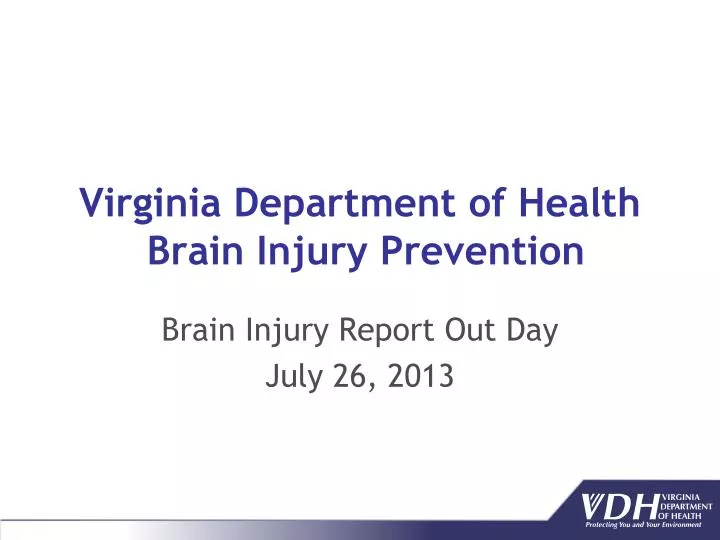 virginia department of health brain injury prevention