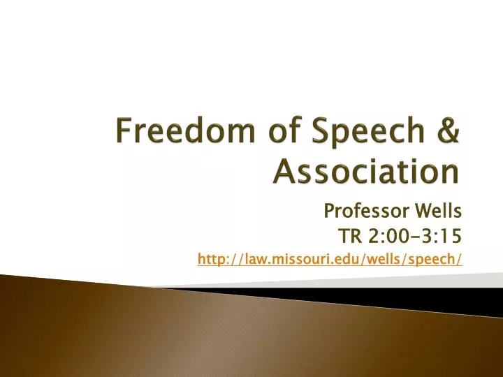 freedom of speech association