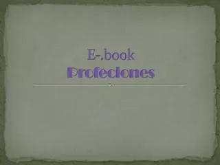 e book profeciones