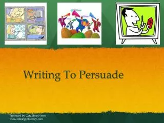 Writing To Persuade