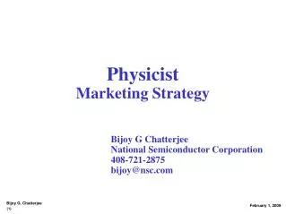 Physicist Marketing Strategy