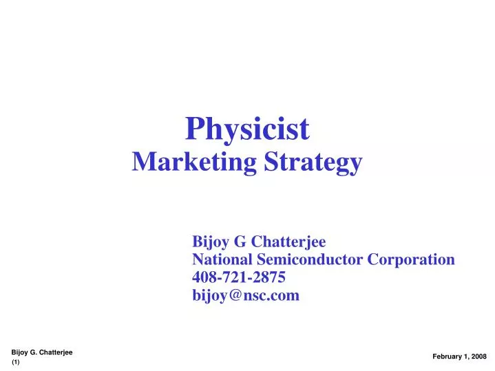 physicist marketing strategy