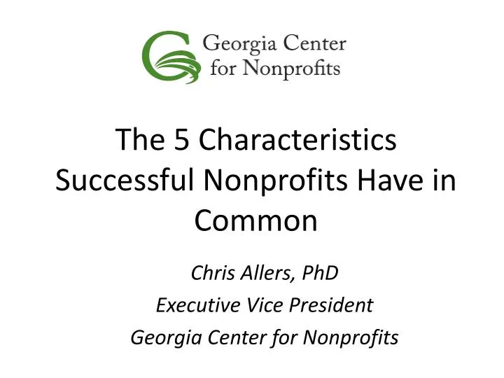 the 5 characteristics successful nonprofits have in common