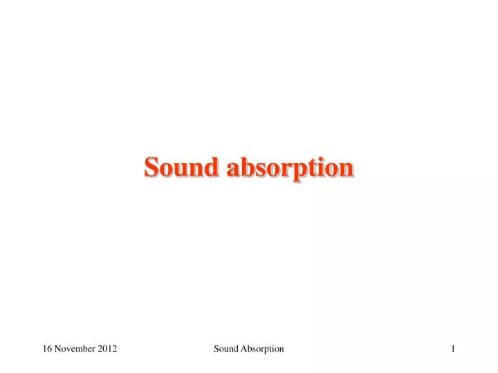 sound absorption
