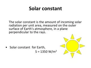 Solar constant