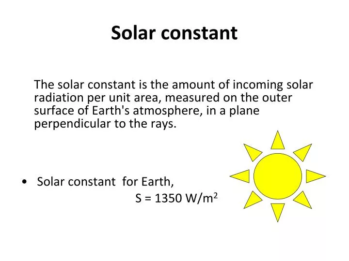 solar constant