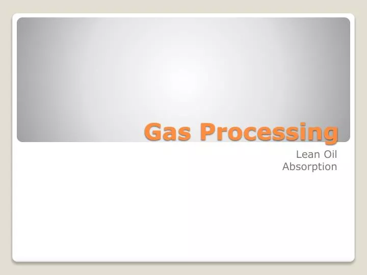 gas processing
