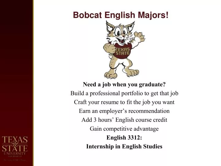 bobcat english majors