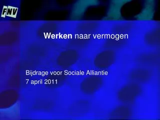 werken naar vermogen