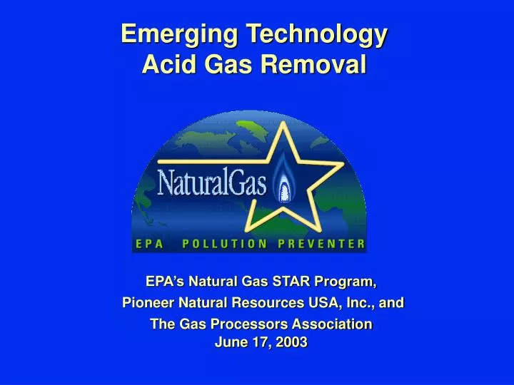 emerging technology acid gas removal