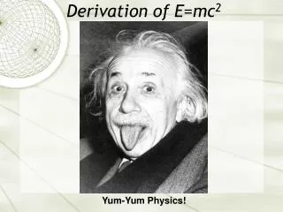 Derivation of E=mc 2