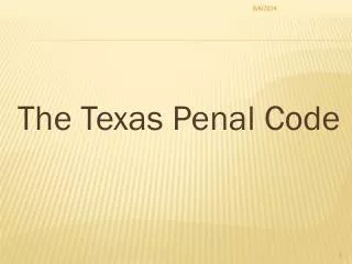 The Texas Penal Code