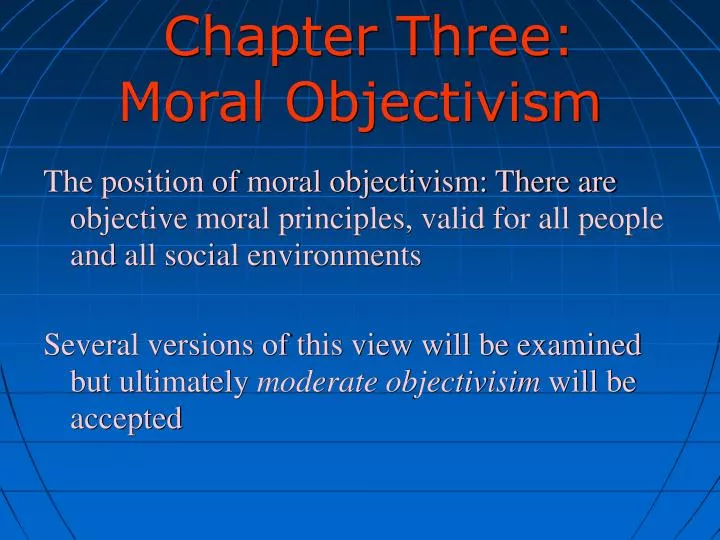 PPT Chapter Three Moral Objectivism PowerPoint Presentation Free 