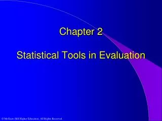 Chapter 2 Statistical Tools in Evaluation