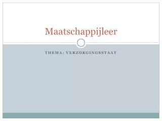 maatschappijleer