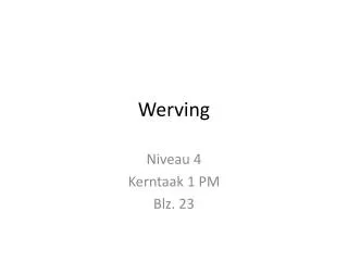 werving
